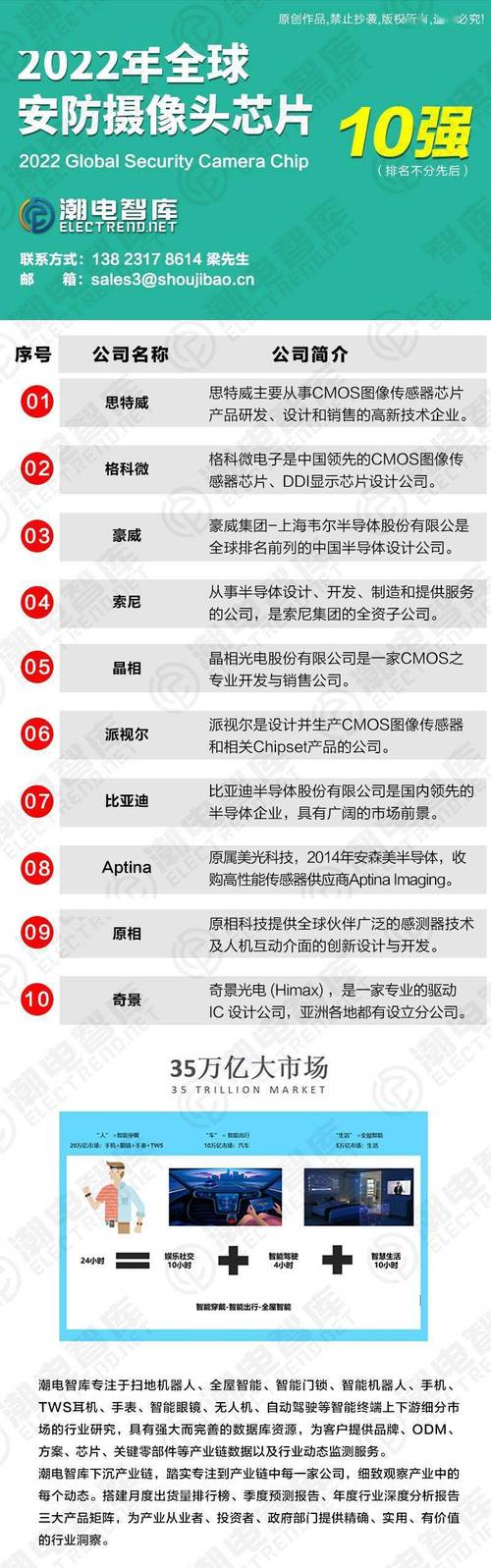 2022年全球安防摄像头芯片10强_安防_也会 2022年全球安防摄像头芯片10强_安防_也会 科学